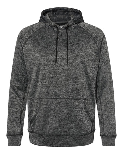Burnside Men's Performance Raglan Hooded Sweatshirt 8670 #color_Heather Charcoal