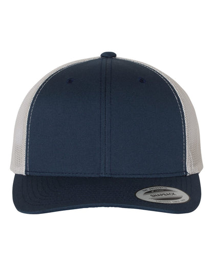 YP Classics Retro Trucker Cap 6606 #color_Navy/ Silver
