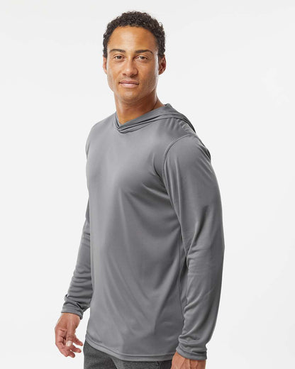 Holloway Men's Momentum Hooded Long Sleeve T-Shirt 222830 #colormdl_Graphite