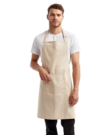 Artisan Collection by Reprime Recycled Pocket Bib Apron RP154 #colormdl_Natural