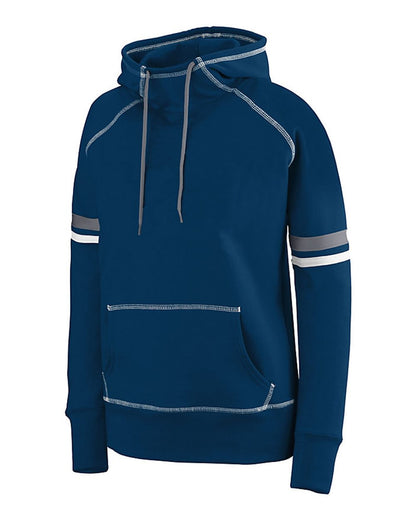 Augusta Sportswear Women's Spry Hoodie 5440 #color_Navy/ White/ Carbon