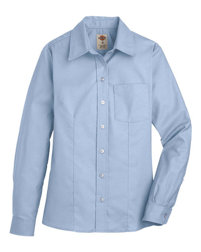Dickies Women's Oxford Long Sleeve Shirt L254 #color_Light Blue