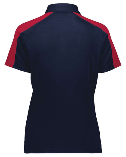 Augusta Sportswear Women's Two-Tone Vital Polo 5029 #color_Navy/ Scarlet