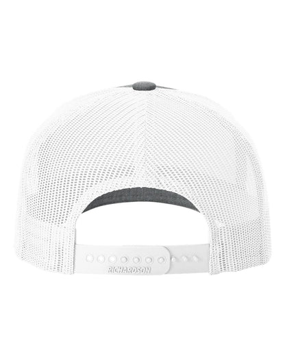 Richardson Five-Panel Trucker with Rope Cap 112FPR #color_Heather Grey/ White