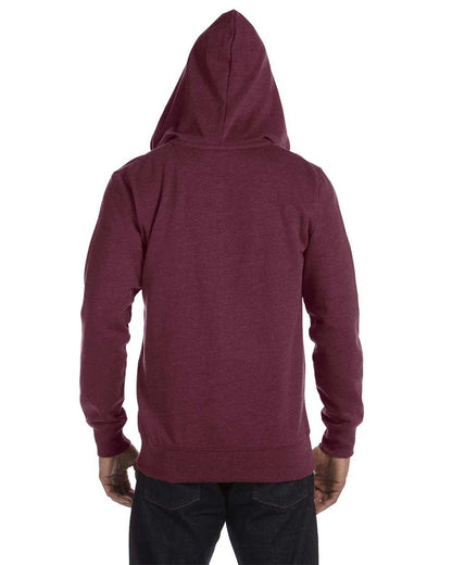 econscious Unisex Heathered Full-Zip Hooded Sweatshirt EC5680 #colormdl_Berry