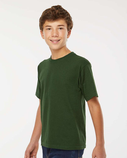 M&O Youth Gold Soft Touch T-Shirt 4850 #colormdl_Forest Green
