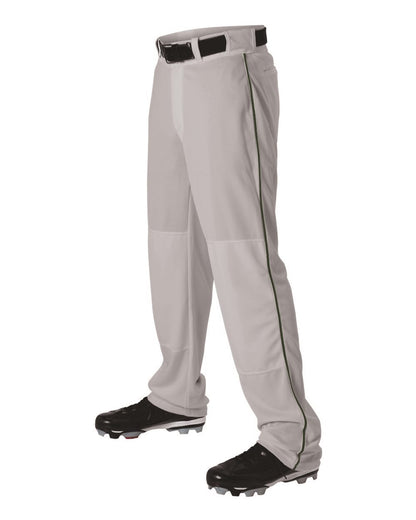 Alleson Athletic Youth Baseball Pants With Braid 605WLBY #color_Grey/ Forest