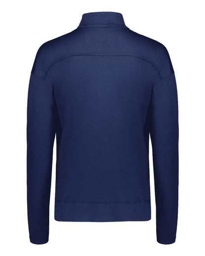 Holloway Women's Eco Revive™ Ventura Soft Knit Quarter-Zip Pullover 223753 #color_Navy