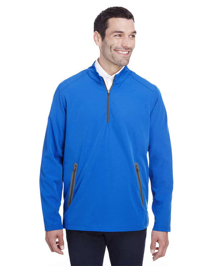 North End Men's Quest Stretch Quarter-Zip Pullover NE401 #colormdl_Olympic Blue/ Carbon