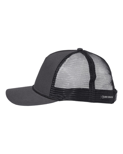 DRI DUCK Retro Rope Cap 3012 #color_Charcoal/ Black/ Black