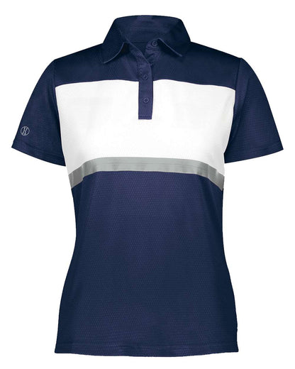 Holloway Women's Prism Bold Polo 222776 #color_Navy/ White