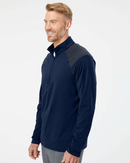 Adidas Shoulder Stripe Quarter-Zip Pullover A520 #colormdl_Team Navy Blue