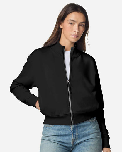 American Apparel Women's French Terry Full-Zip Jacket FTJ00 #colormdl_Black