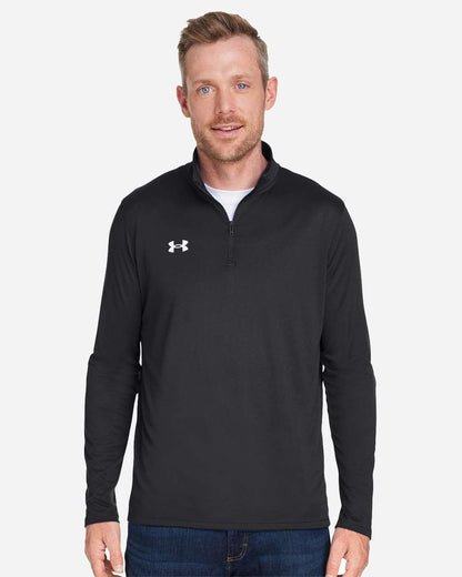 Under Armour Men's Team Tech™ Quarter-Zip Pullover 1376844 #colormdl_Black/ White