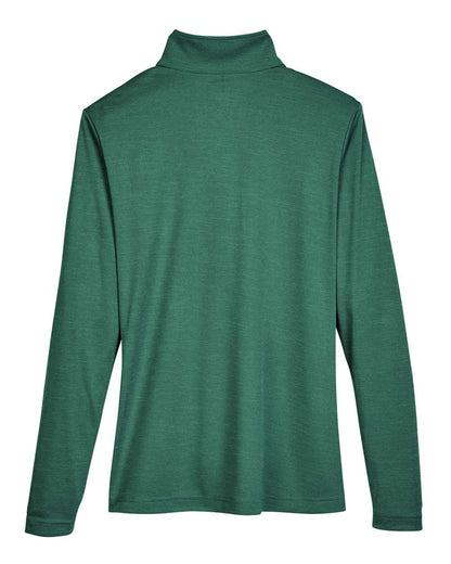 Team 365 Women's Zone Sonic Heather Performance Quarter-Zip Pullover TT31HW #color_Sport Forest Heather
