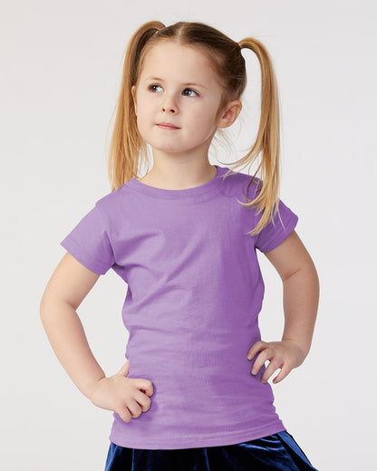 Rabbit Skins Toddler Girls Fine Jersey Tee 3316 Rabbit Skins Toddler Girls Fine Jersey Tee 3316
