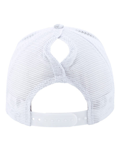 Infinity Her Women's Modern Trucker Cap CHARLIE #color_Snow Leopard/ White