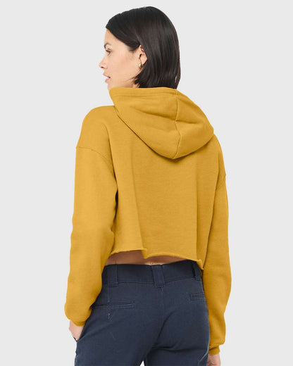 BELLA + CANVAS Women's Crop Fleece Hoodie 7502 #colormdl_Heather Mustard