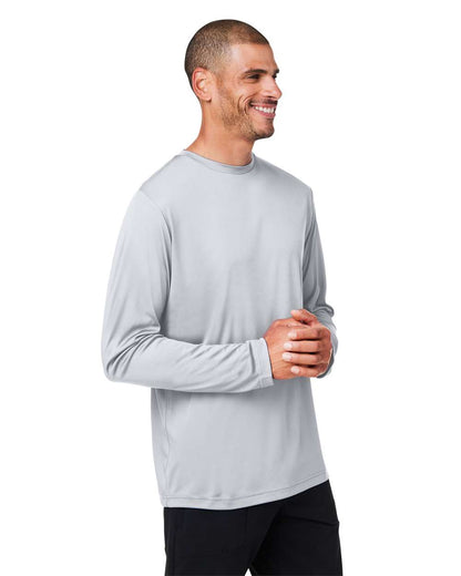CORE365 Unisex Capital Long Sleeve Performance T-Shirt CE10L #colormdl_Platinum