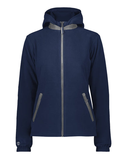 Holloway Women's Turnabout Reversible Hooded Jacket 229787 #color_Navy/ Carbon