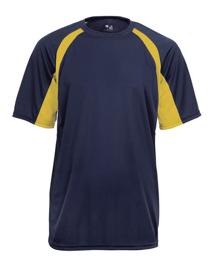 Badger B-Core Hook T-Shirt 4144 #color_Navy/ Gold