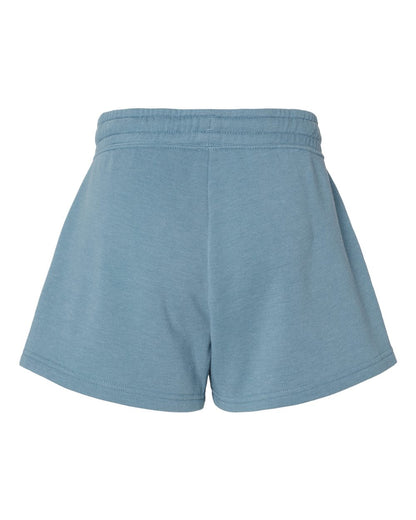 Independent Trading Co. Women’s Lightweight California Wave Wash Fleece Shorts PRM20SRT #color_Misty Blue