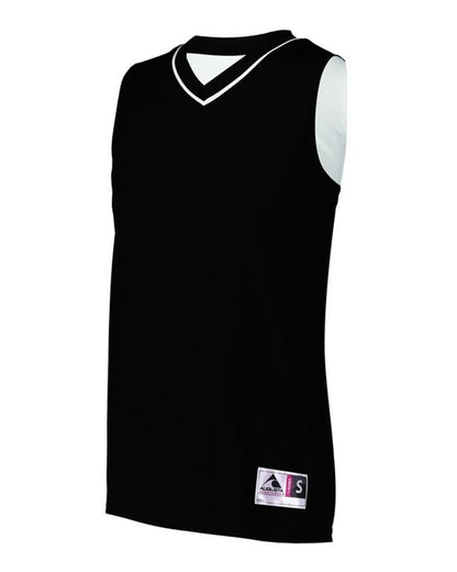 Augusta Sportswear Women's Reversible Two Color Jersey 154 #color_Black/ White