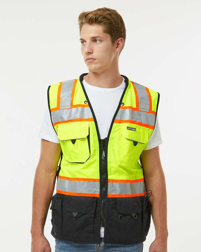 Kishigo Unisex Premium Black Series® Surveyors Vest S5002-5003 #colormdl_Lime