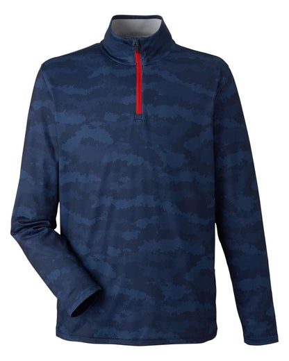 Puma Golf Men's Volition Flanked Quarter-Zip Pullover 599440 #color_Navy Blazer