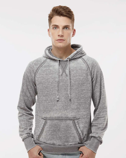 J. America Men's Vintage Zen Fleece Hooded Sweatshirt 8915 #colormdl_Cement