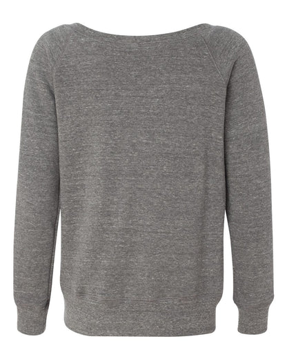 BELLA + CANVAS Women’s Sponge Fleece Wide Neck Sweatshirt 7501 #color_Grey Triblend