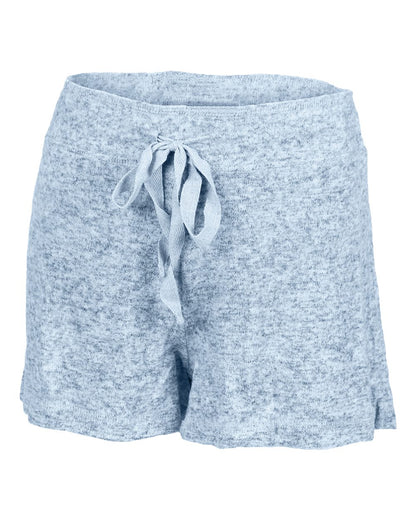 Boxercraft Women's Cuddle Fleece Shorts L11 #color_Sky Blue Heather