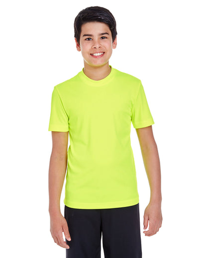 Team 365 Youth Zone Performance T-Shirt TT11Y #color_SAFETY YELLOW