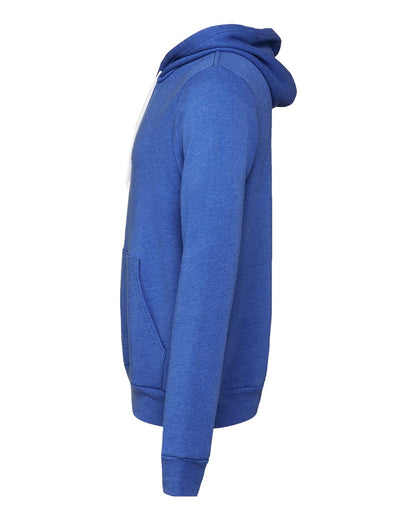 BELLA + CANVAS Unisex Sponge Fleece Hoodie Sweatshirt 3719 #color_Heather True Royal