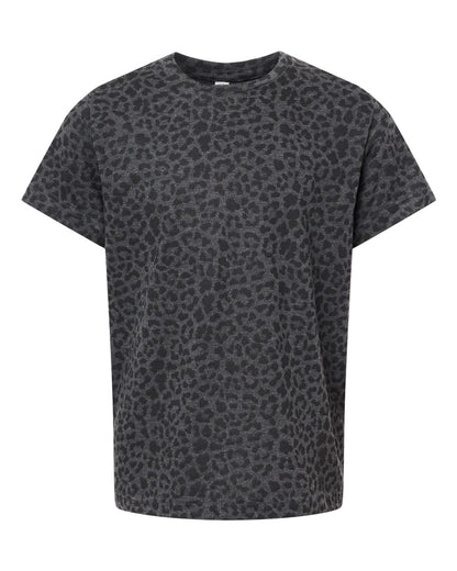 LAT Youth Fine Jersey Tee 6101 #color_Black Leopard