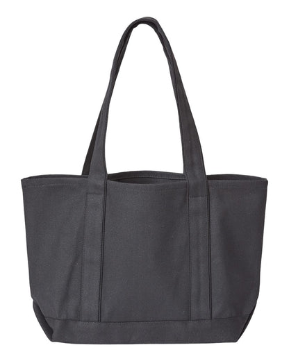 Liberty Bags Windward Large Cotton Canvas Classic Resort Tote 8871 #color_Black/ Black