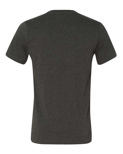 BELLA + CANVAS Unisex Heather CVC V-Neck Tee 3005CVC #color_Dark Grey Heather
