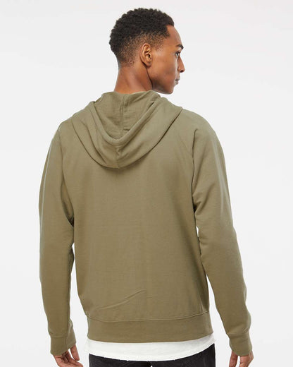 Independent Trading Co. Icon Lightweight Loopback Terry Full-Zip Hooded Sweatshirt SS1000Z #colormdl_Olive