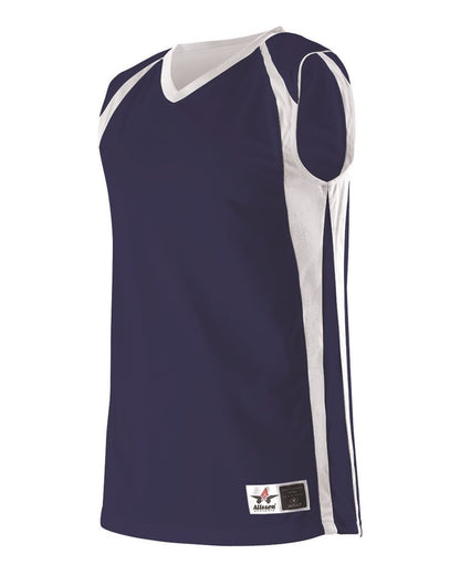 Alleson Athletic Reversible Basketball Jersey 54MMR #color_Navy/ White