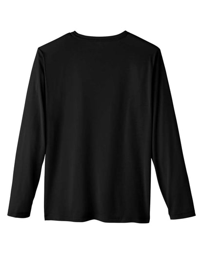 CORE365 Unisex Fusion ChromaSoft™ Performance Long Sleeve T-Shirt CE111L #color_Black