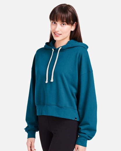 Glyder Women's Vintage Oversized Cropped Hooded Sweatshirt PDP1725 #colormdl_Moroccan Blue