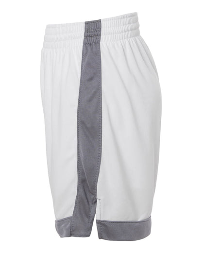 Augusta Sportswear Youth Match-Up Basketball Shorts 6890 #color_White/ Graphite