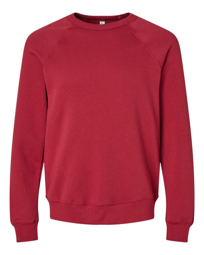 BELLA + CANVAS Sponge Fleece Raglan Crewneck Sweatshirt 3901 #color_Cardinal