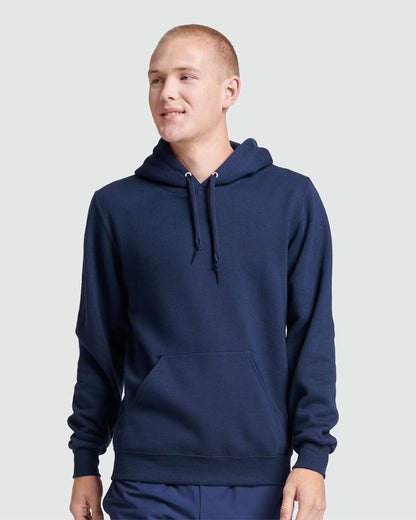 JERZEES Unisex Eco™ Premium Blend Ring-Spun Hooded Sweatshirt 700MR #colormdl_J. Navy