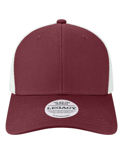 LEGACY Mid-Pro Snapback Trucker Cap MPS #color_Maroon/ White