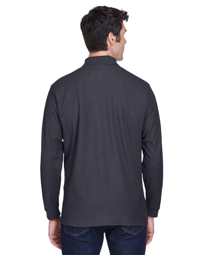 Devon & Jones Men's Pima Piqué Long Sleeve Polo D110 #colormdl_Navy