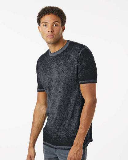 Colortone Acid Wash Burnout T-Shirt 1350 #colormdl_Twilight Black