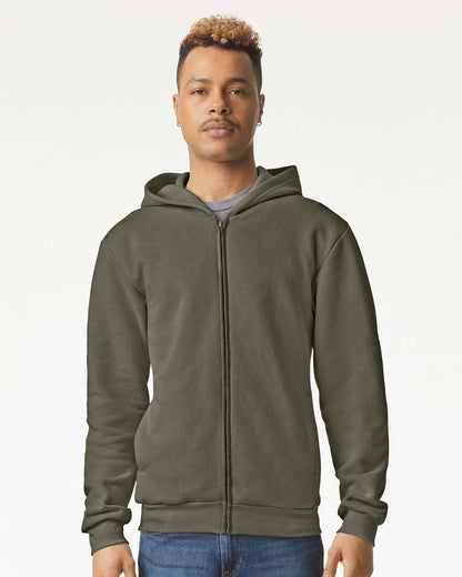 American Apparel Unisex ReFlex Fleece Full-Zip Hoodie Sweatshirt RF497 #colormdl_Lieutenant