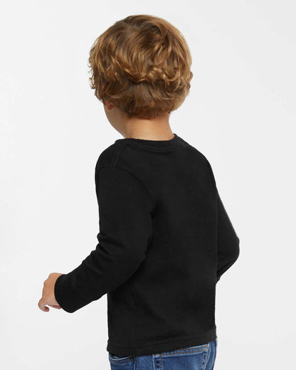 Rabbit Skins Toddler Fine Jersey Long Sleeve Tee 3302 #colormdl_Black