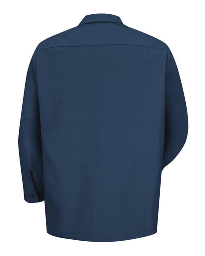 Red Kap Men's Industrial Long Sleeve Work Shirt SP14 #color_Navy